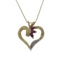 Women's pendant - heart with pomegranate