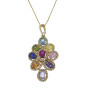 Gold pendant multicolor
