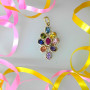 Gold pendant multicolor