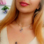 Gold pendant multicolor