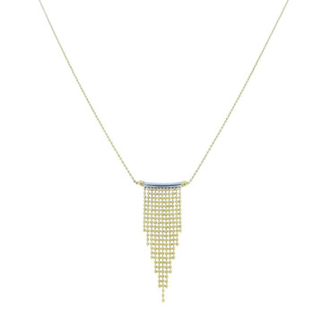 Women's chain with pendant, red and white gold, length 42 cm