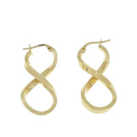 Earrings for women - infinity, 14K yellow gold