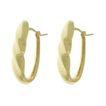 Drop earrings for woman, 14K yellow gold