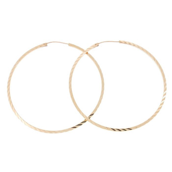 Earrings for a woman, 14 kt red gold, length 5.5 cm
