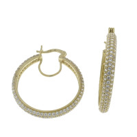 Earrings for a woman, 14K yellow gold, length 3.2 cm