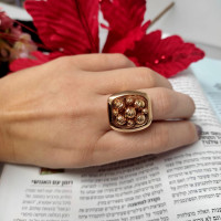טבעת לאישה, זהב אדום 14 קראט