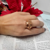 טבעת לאישה, זהב אדום 14 קראט