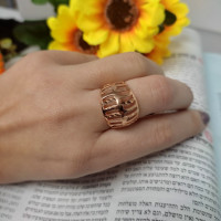 טבעת לאישה, זהב אדום 14 קראט
