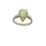 Golden ring with diamond - pear