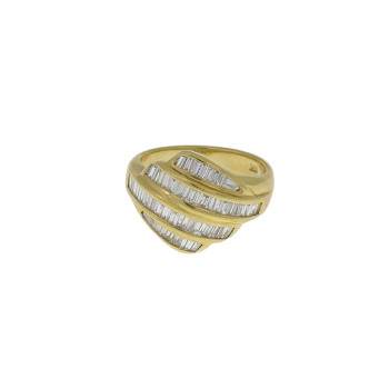 Ring for a woman, 14K yellow gold with diamonds