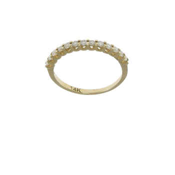Ring for a woman, 14K yellow gold with diamonds