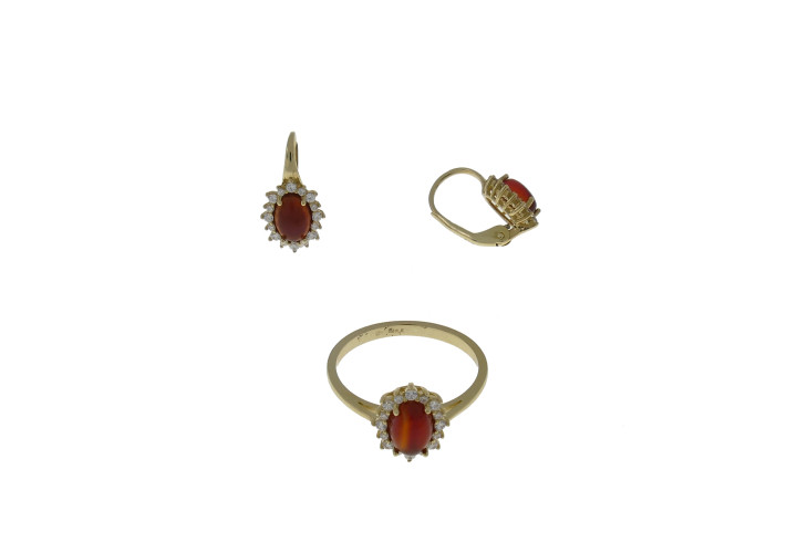 Women's set with amber
