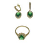 Women's set with emeralds