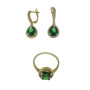 Women's set with emeralds