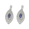 Earrings with diamonds and precious stones