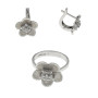 Women's white gold set - flower